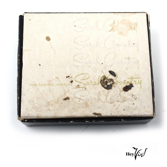 Vintage Sarah Coventry 1.5" Pin Brooch - Antique Rose 6439 Original Box -Hey Viv - Picture 4 of 6